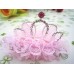 Sweet Princess Rhinestone Crown with Lace Hair clips